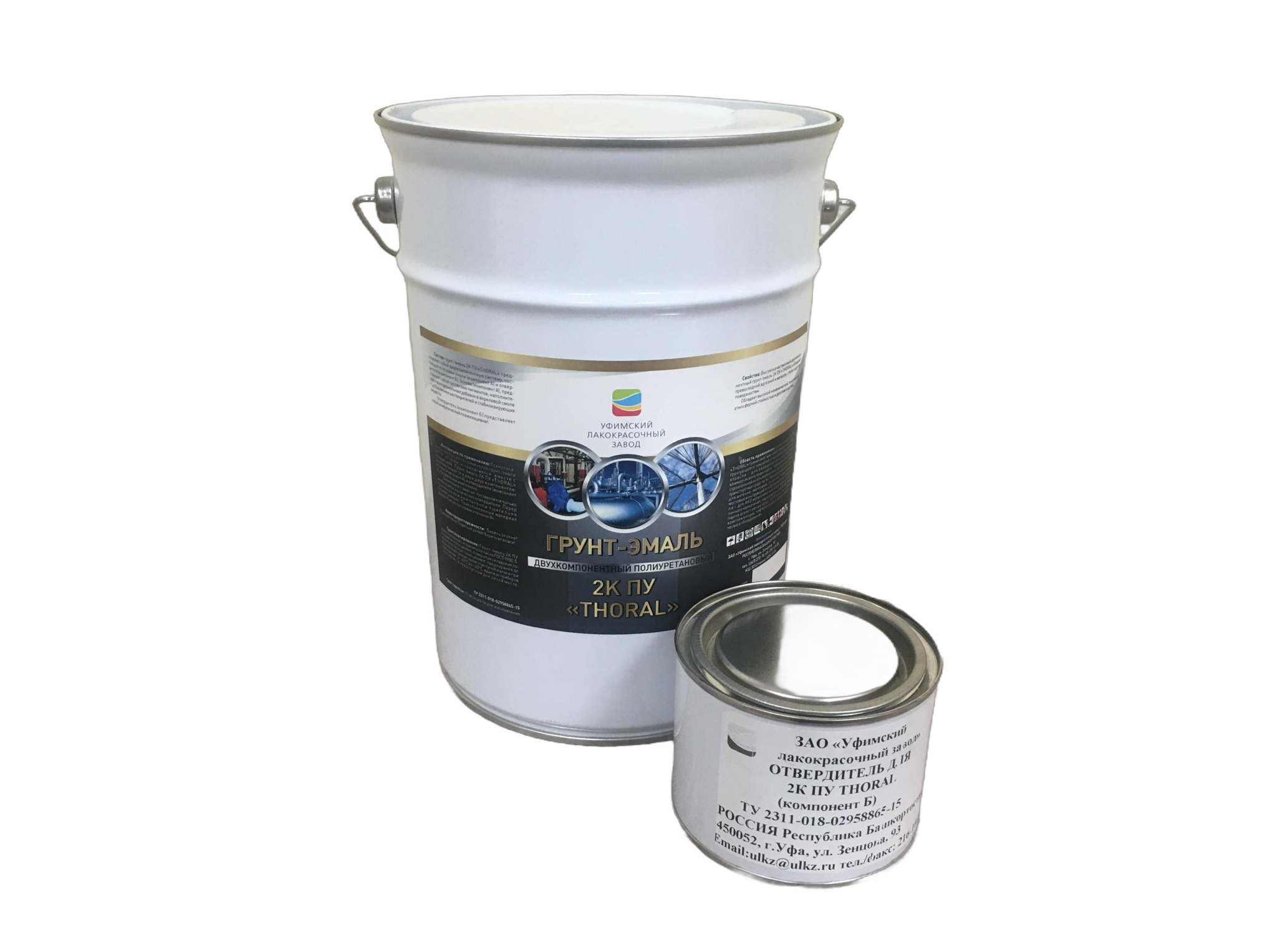 Грунт-эмаль двухкомпонентная полиуретановая THORAL коричневая RAL 8007, 5,03 кг