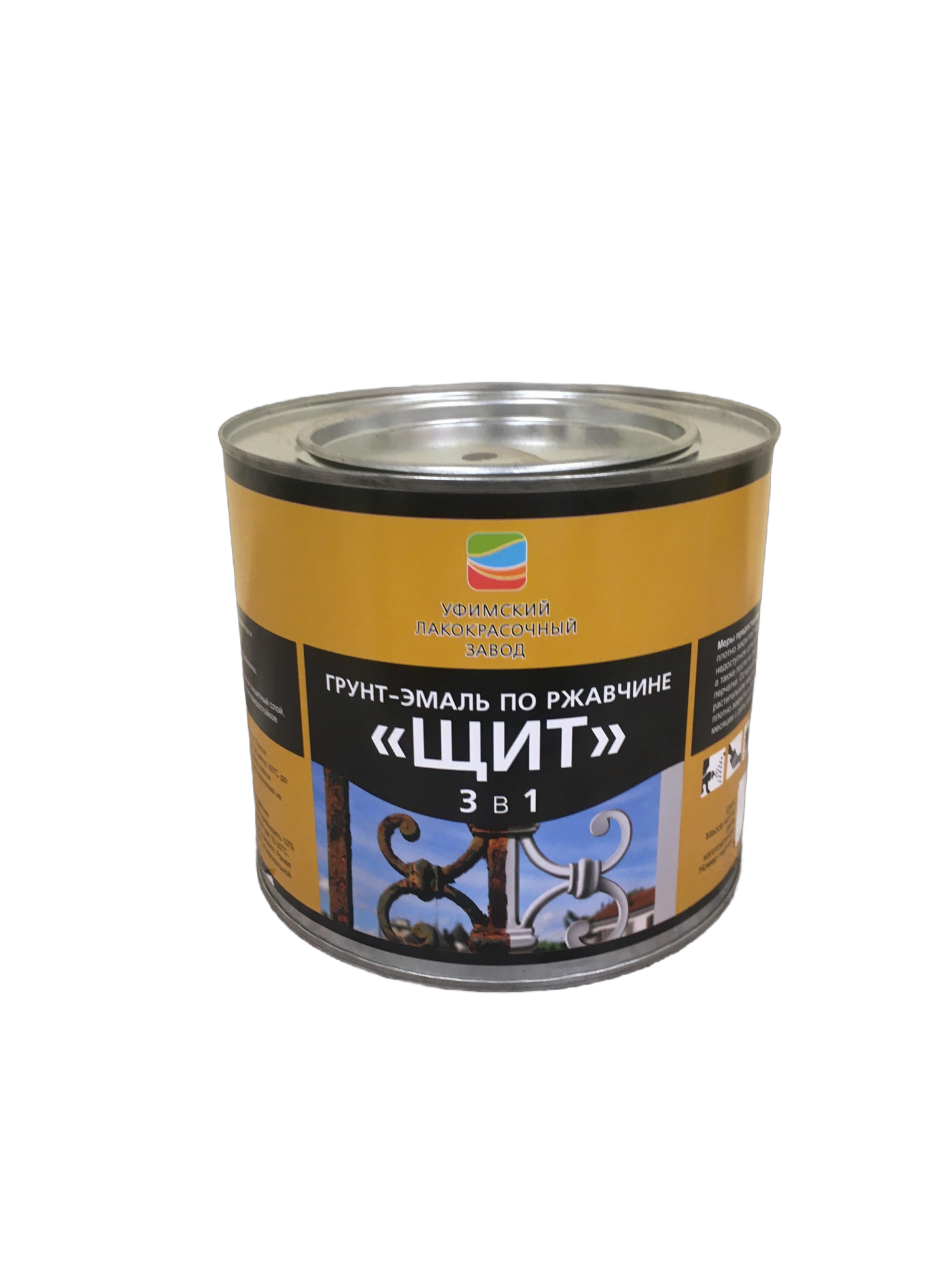 Грунт-эмаль 3 в 1 по ржавчине "ЩИТ" зеленая, БС, 25 кг